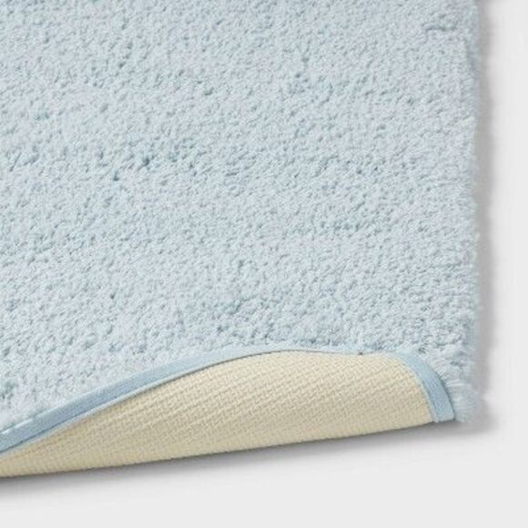 Threshold - Tufted 60x24" Bath Rug | Runner In Light Blue - Picture 3 of 3